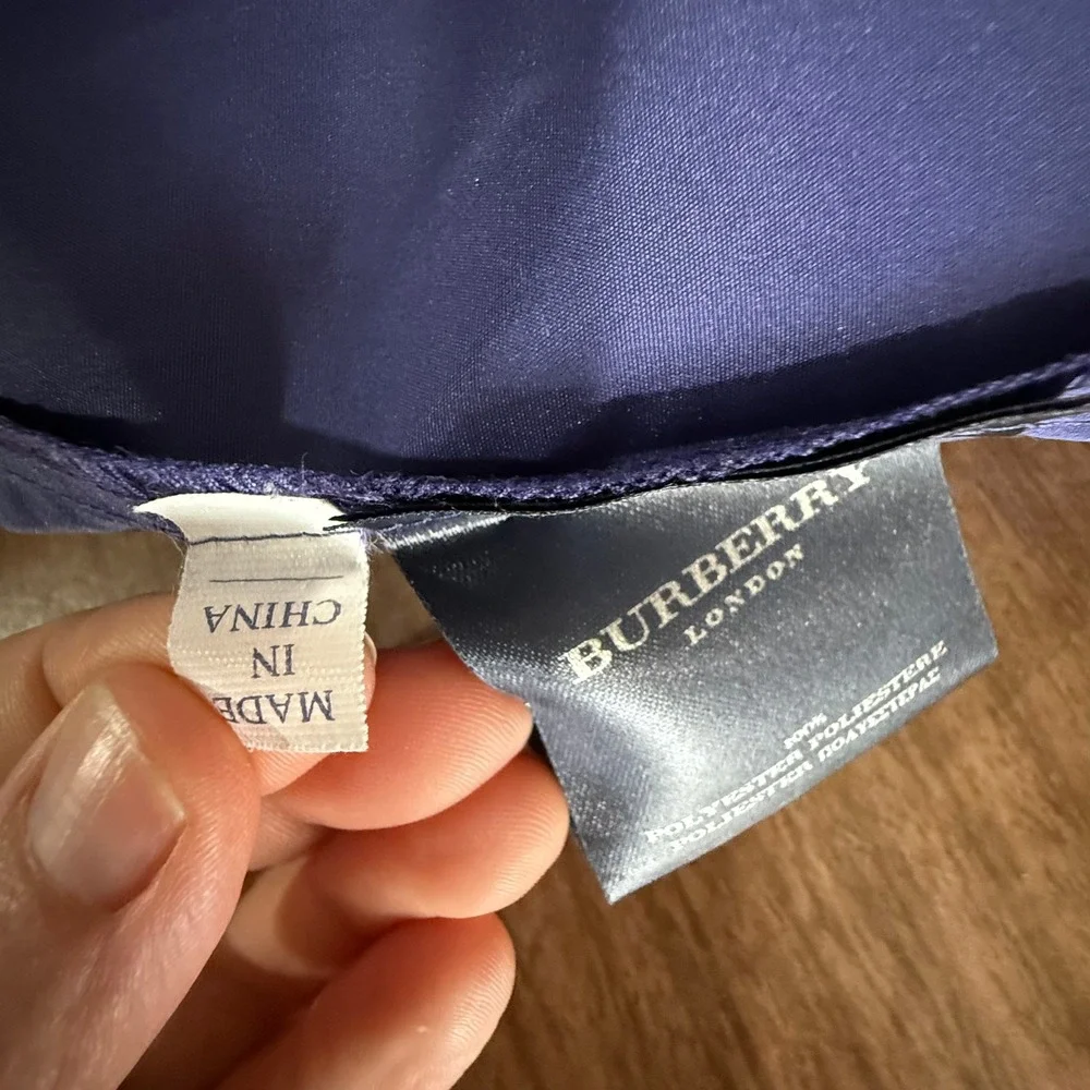 Burberry Golf Windbreaker Mens Medium Purple Excellent V-Neck Pullover Sporty